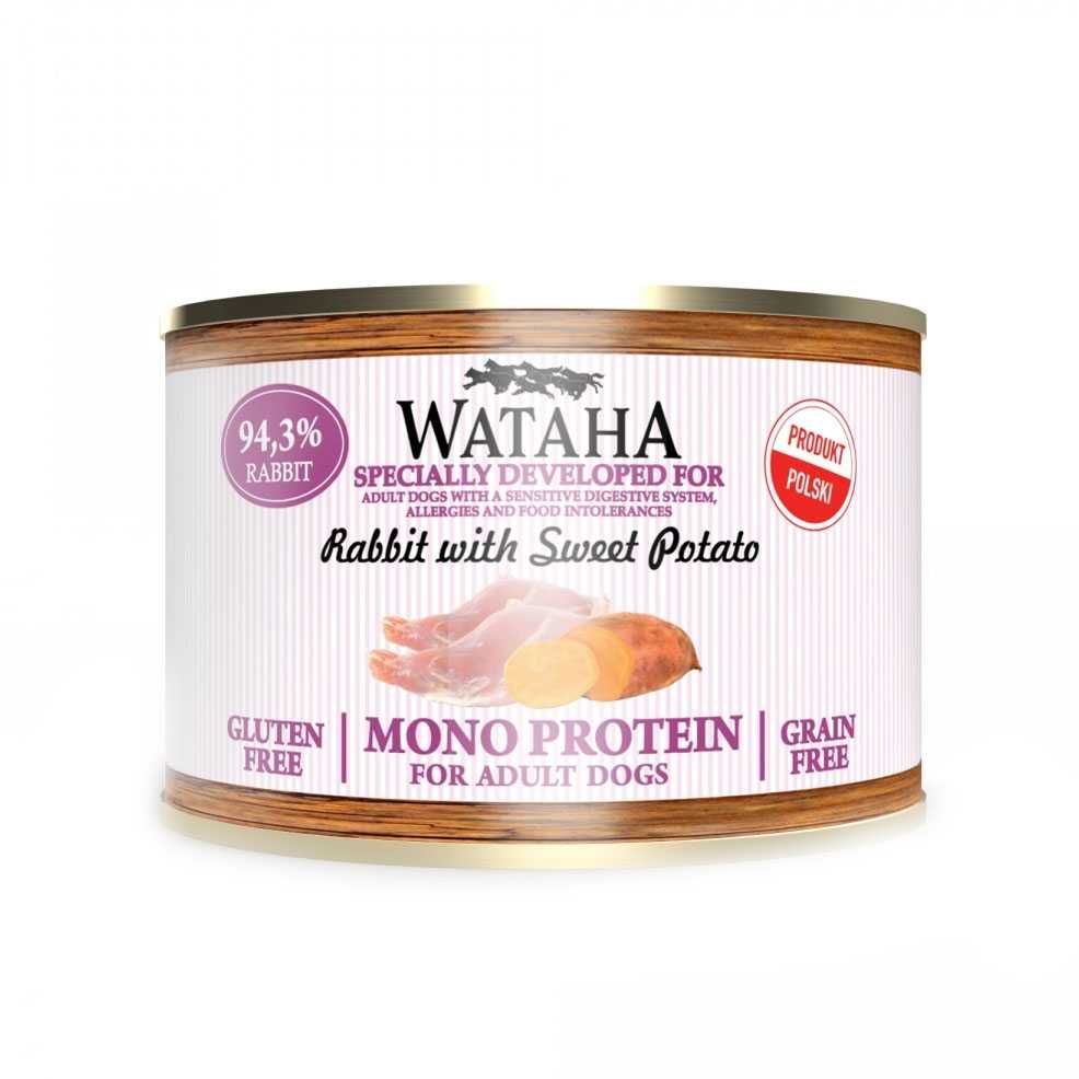 Conserva Wataha Pentru Caine Adult,94,5%Carne,Iepure&Cartof Dulce,200g