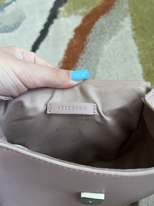 Розова чанта reserved кожена