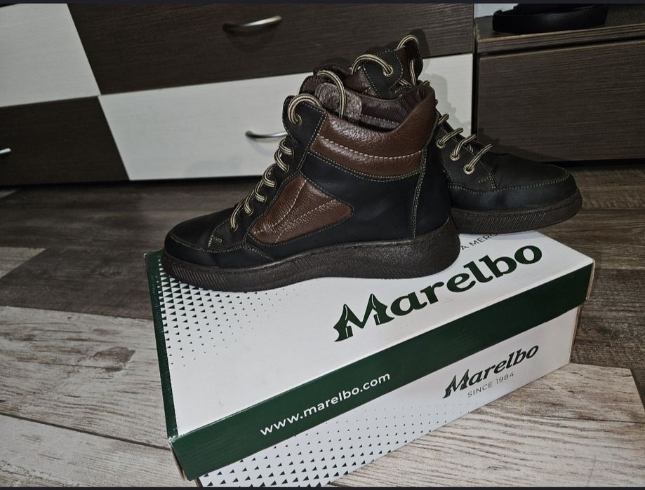 Ghete pt. adolescenți din piele naturală Marelbo