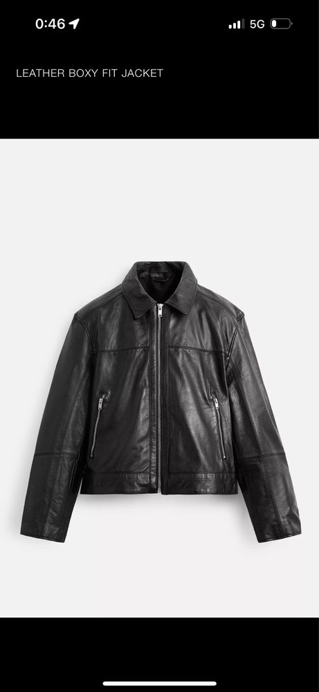Zara mens чисто ново Мъжко кожено яке в размер S