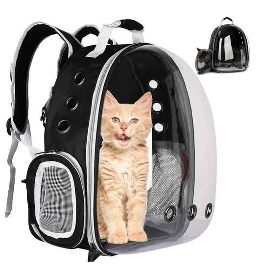 Прозрачна чанта за коте и куче, раница за котка