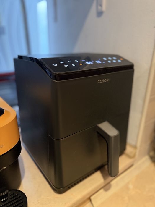 Фритюрник с горещ въздух Cosori Dual Blaze CAF-P583S, 6.4L, Черен