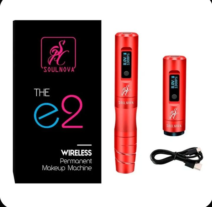 Машинка беспроводная для тату, перманента AVA SOULNOVA E2