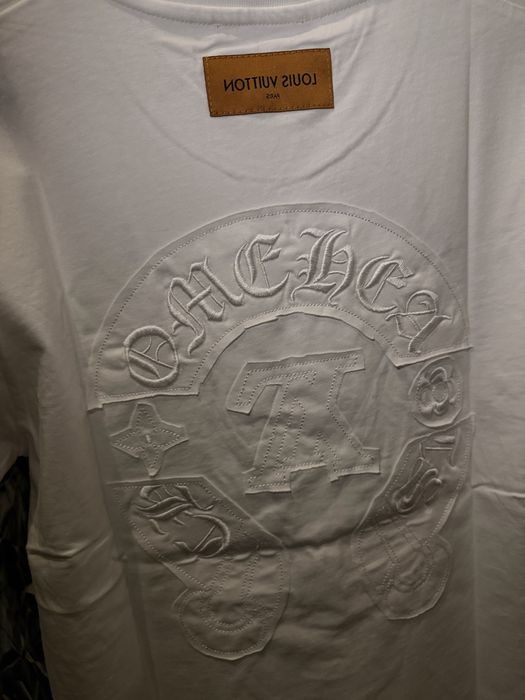 Louis Vuitton x Chrome Hearts тениска — бяла, размери S–XXL, нова