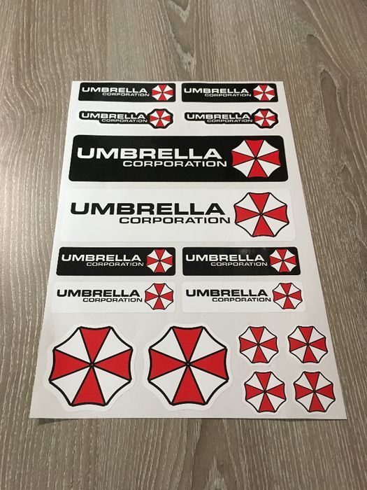 Umbrella Corporation 16бр. стикери различни размери Stickers Спонсории