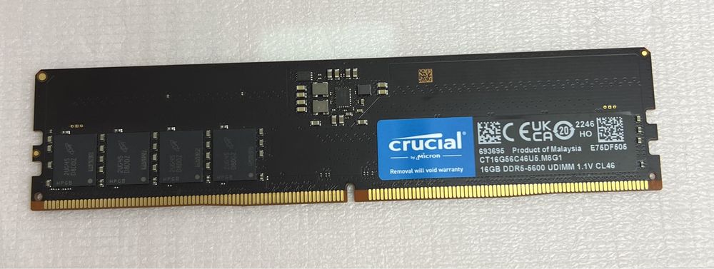 Memorie RAM Crucial by Micron 16GB DDR5 5600MHz CL46