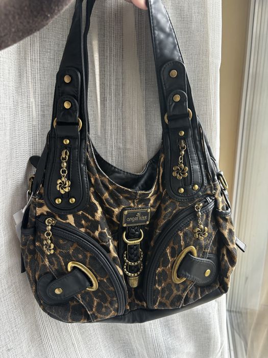 Angelkiss ретро чанта леопардова
