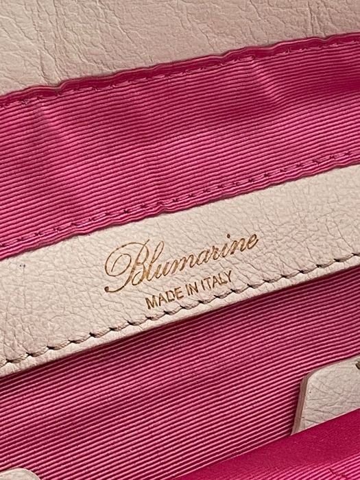 Blumarine Естествена кожа бежова чанта