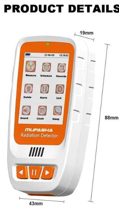 Гайгер Мюлеров Брояч Детектор Радиация Ядрена Радиоактивност Дозиметър