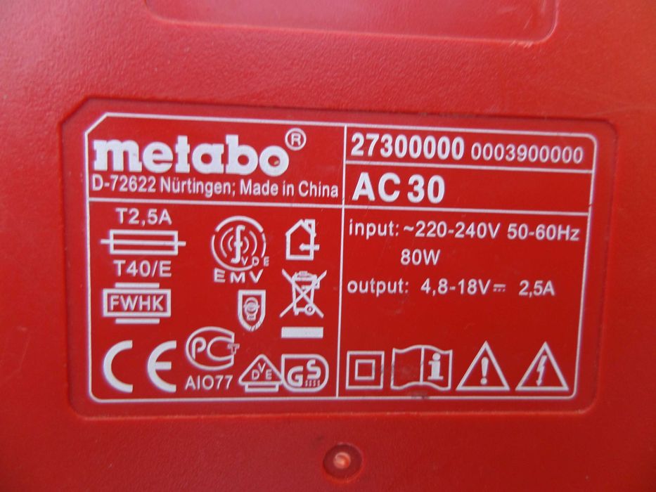 Metabo AC30 4,8v-18v air cooled incarcator acumulatori