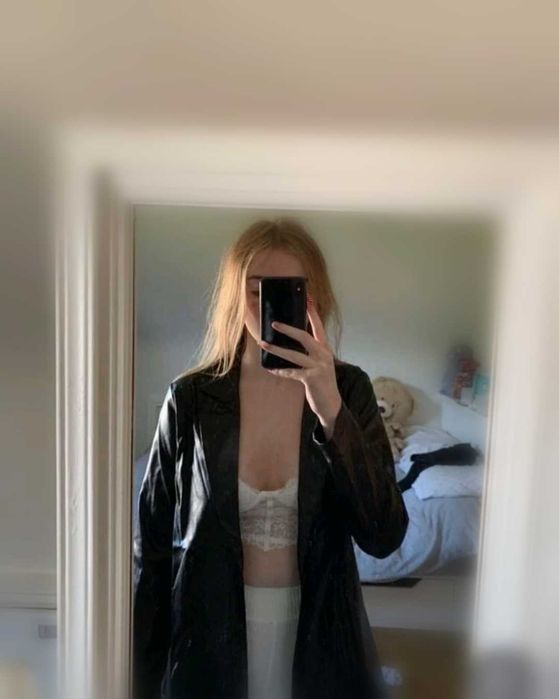 Sacou de piele nou, marimea S (36)