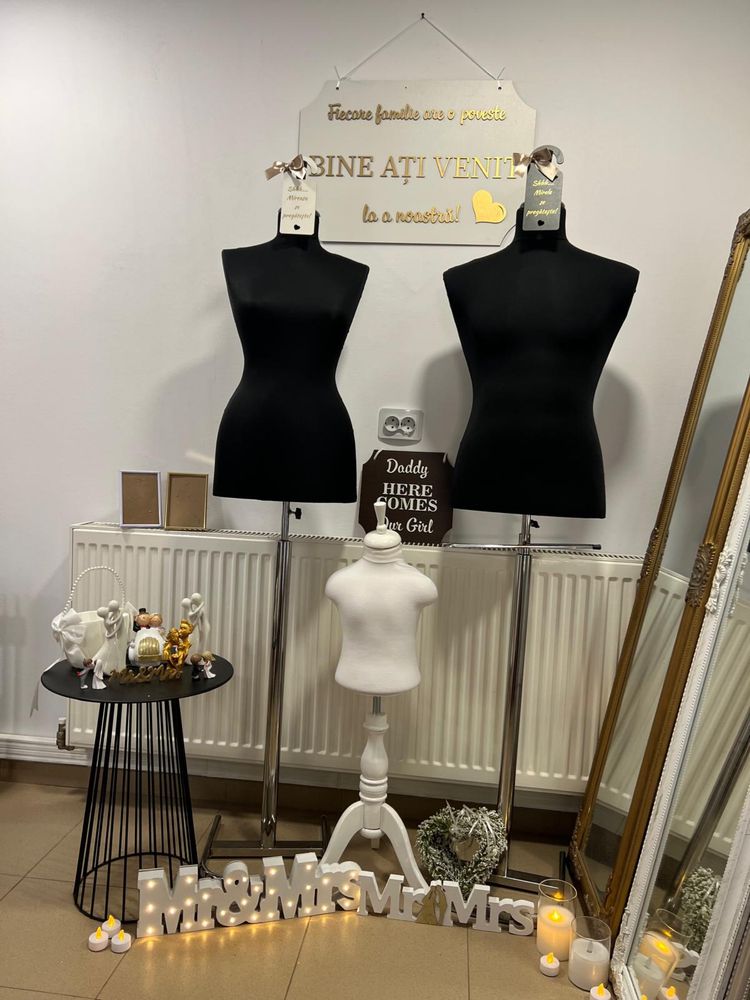 Manechine Bust Negru/Oglinza Mire/Mireasa/Masa pentru gătitul miresei