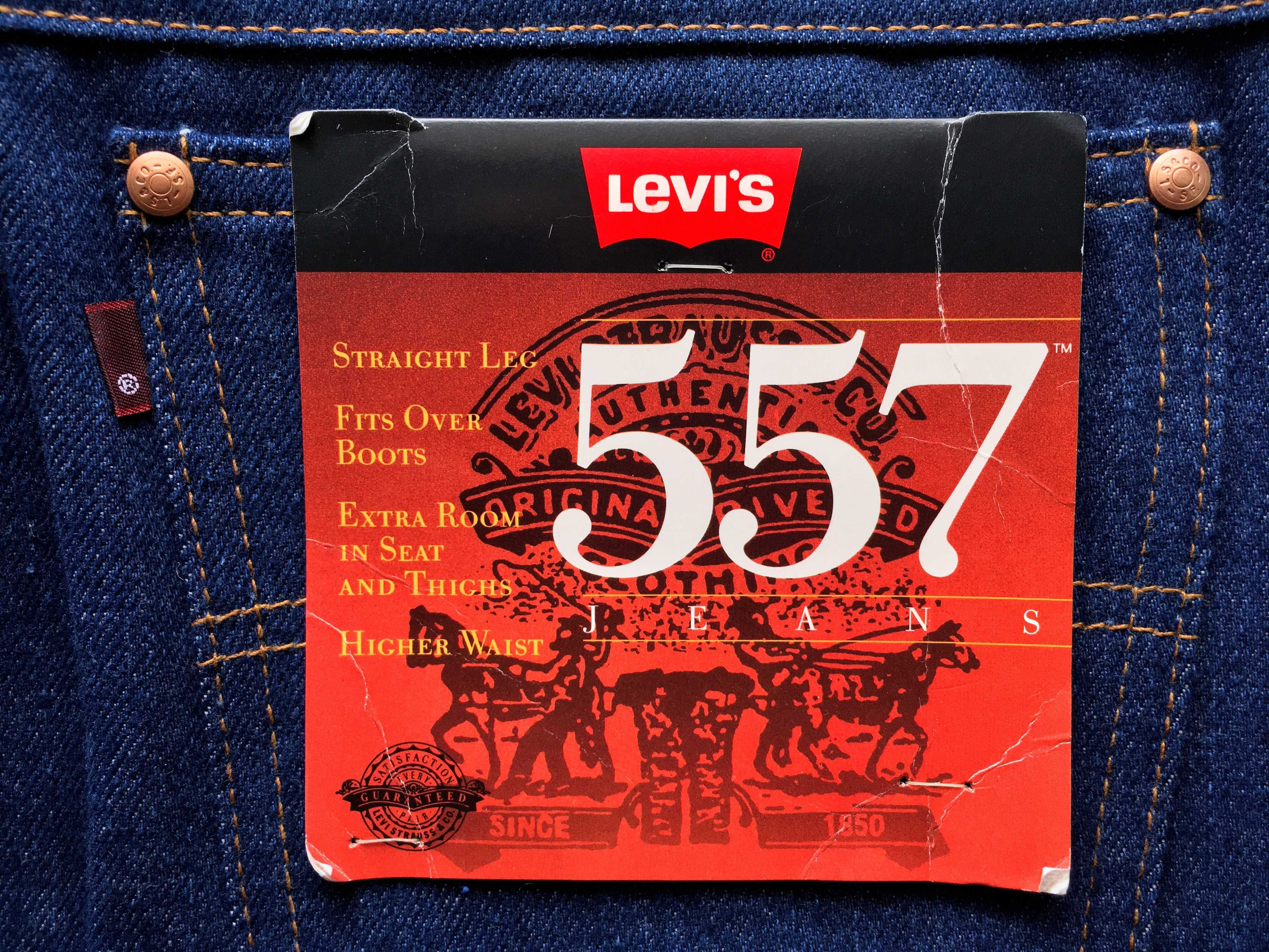 VINTAGE 1990 Made in U.S.A. LEVI'S® 557™ For Cowboys Jeans — W32 L39