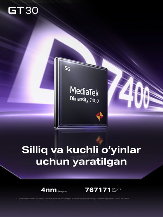 INFINIX GT30 MediaTek Dimensity 7400 5G