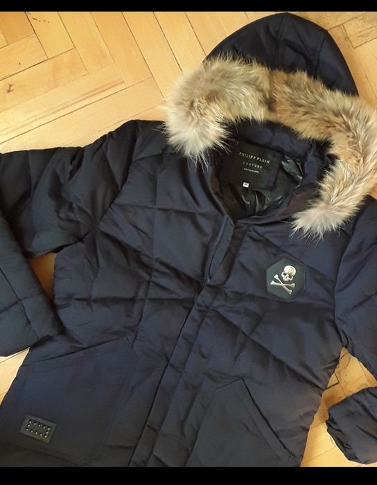 Страхотно мъжко яке РР с естествен пух от енот