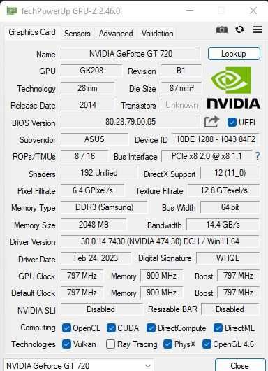 Placa video Nvidia GT 720 2Gb DDR3 HDMI
