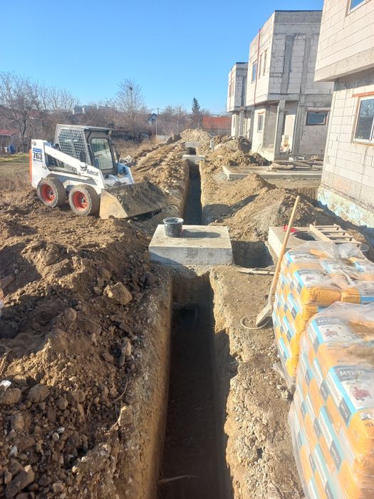 Buldoexcavator, mini excavator, foreza pamant,bobcat de inchiriat