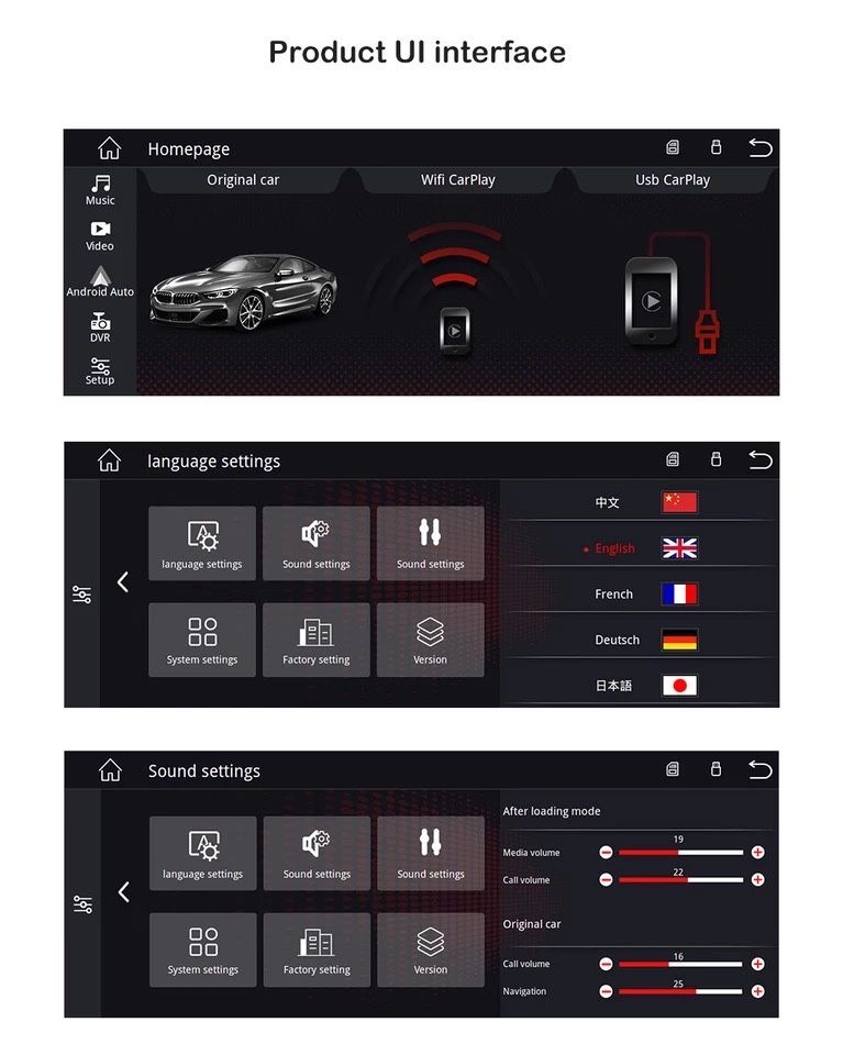 Ecran mare BMW seria 5 F10 F11 cu touchscreen, CarPlay și Android Auto