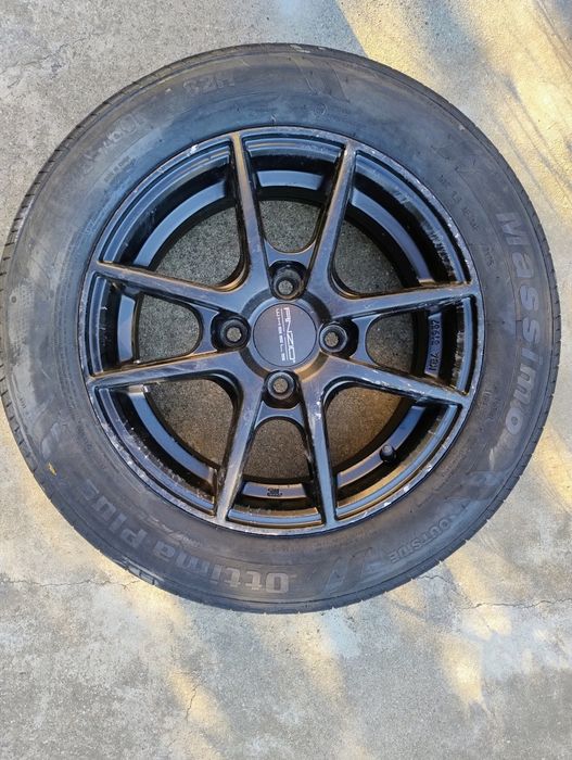 Roti aliaj 4x100 R14 cu anvelope 185/60R14