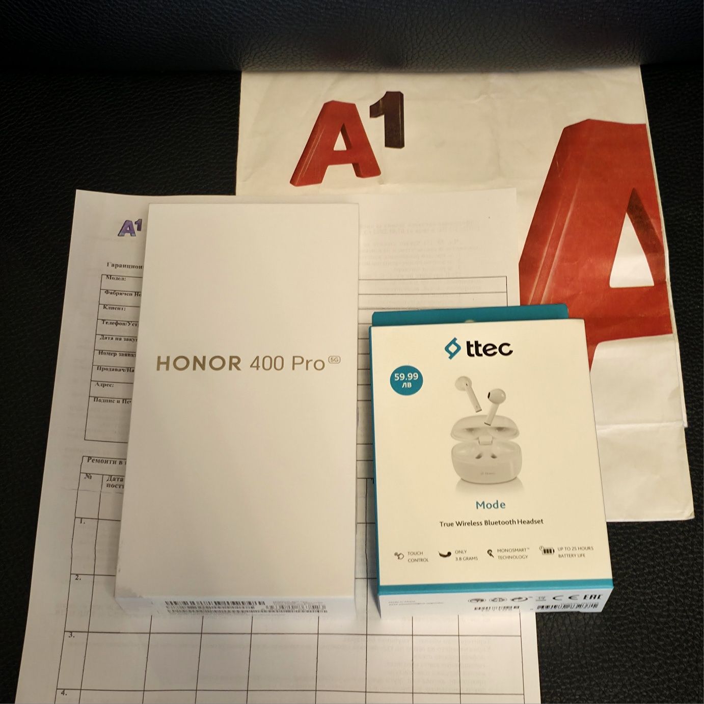 ЗАПЕЧАТАН 512GB Honor 400 PRO 5G Гаранция A1 2027г. Black / Черен