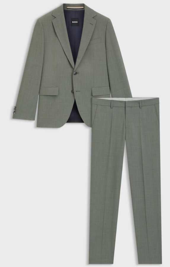 Costum slim de lux 60 XXL HUGO BOSS NOU lana moale respirabila
