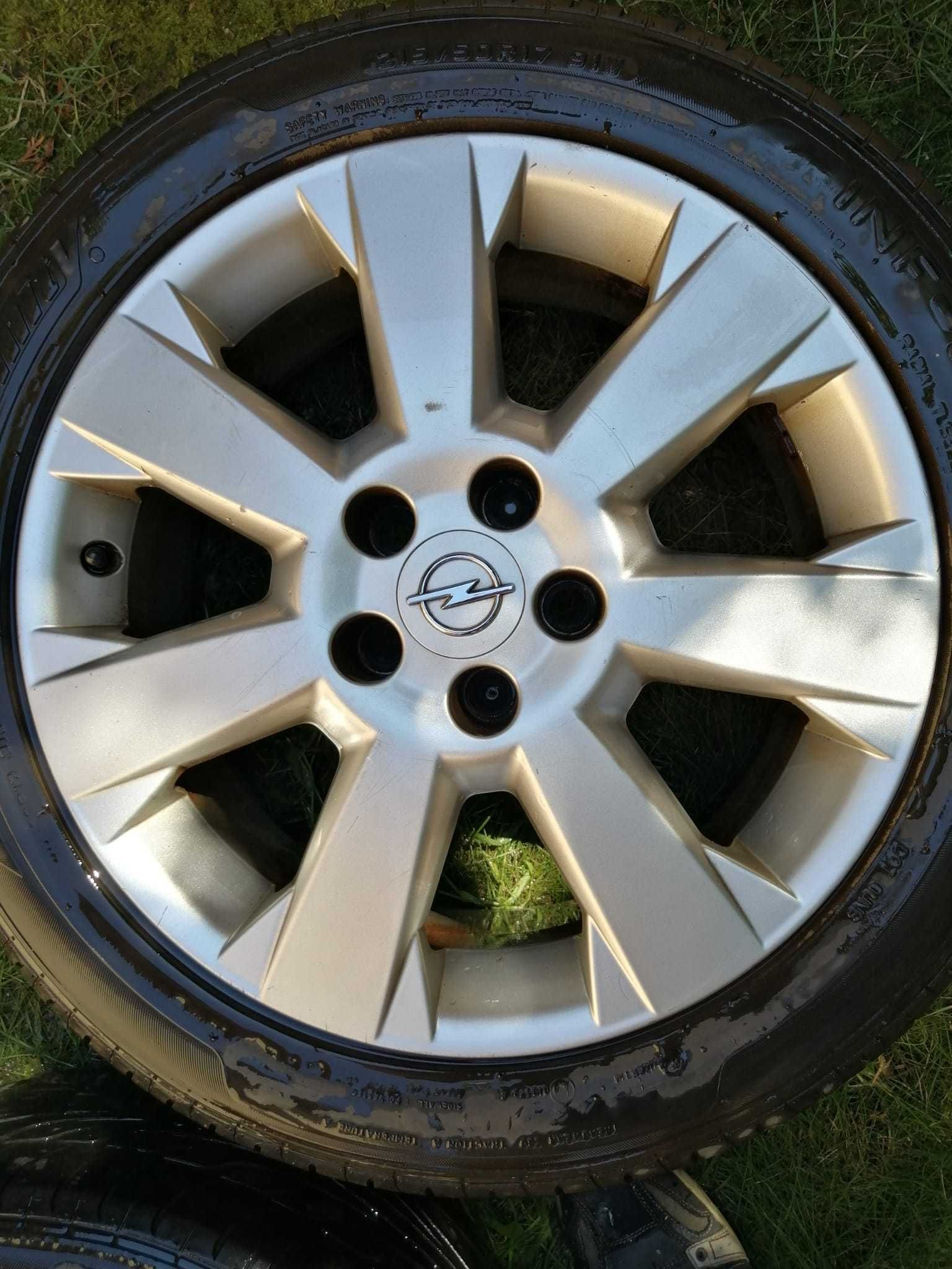 Jante aliaj 5x110 originale Opel R 17 + roata de rezerva