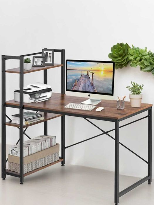 Компьютерный стол с книжной полкой