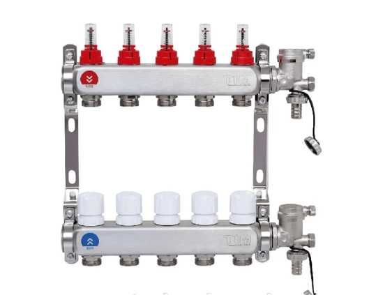 Коллекторные группы, коллекторный блок с расходомерами