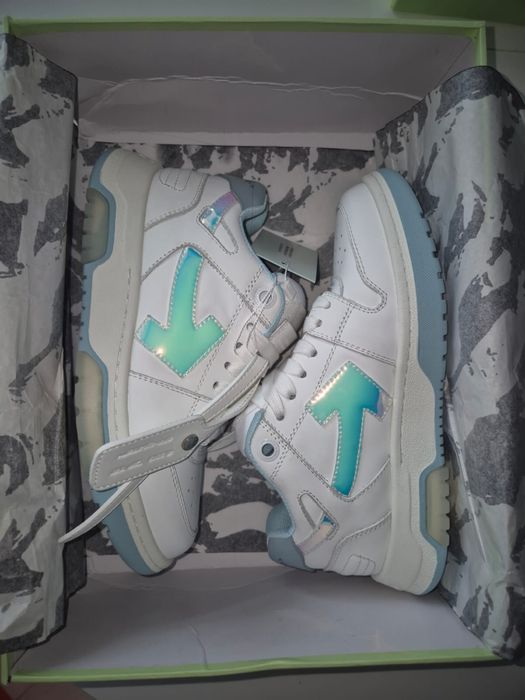Sneakers OFF-WHITE noi, piele, marimea 37