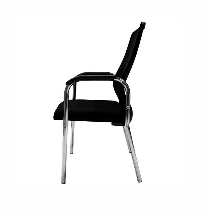 Стул-кресло Derby с хромированным каркасом и подлокотниками + доставка