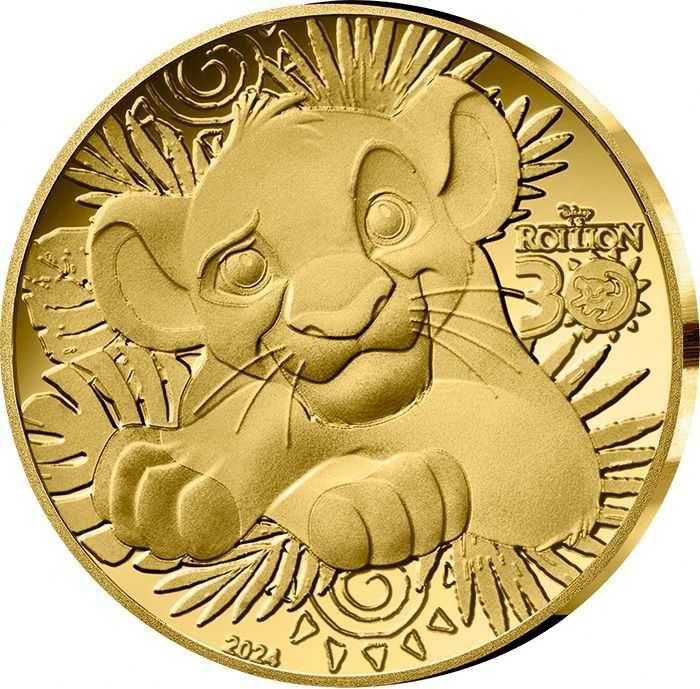 Златна монета "Цар Лъв" 0.50 грама 2024
