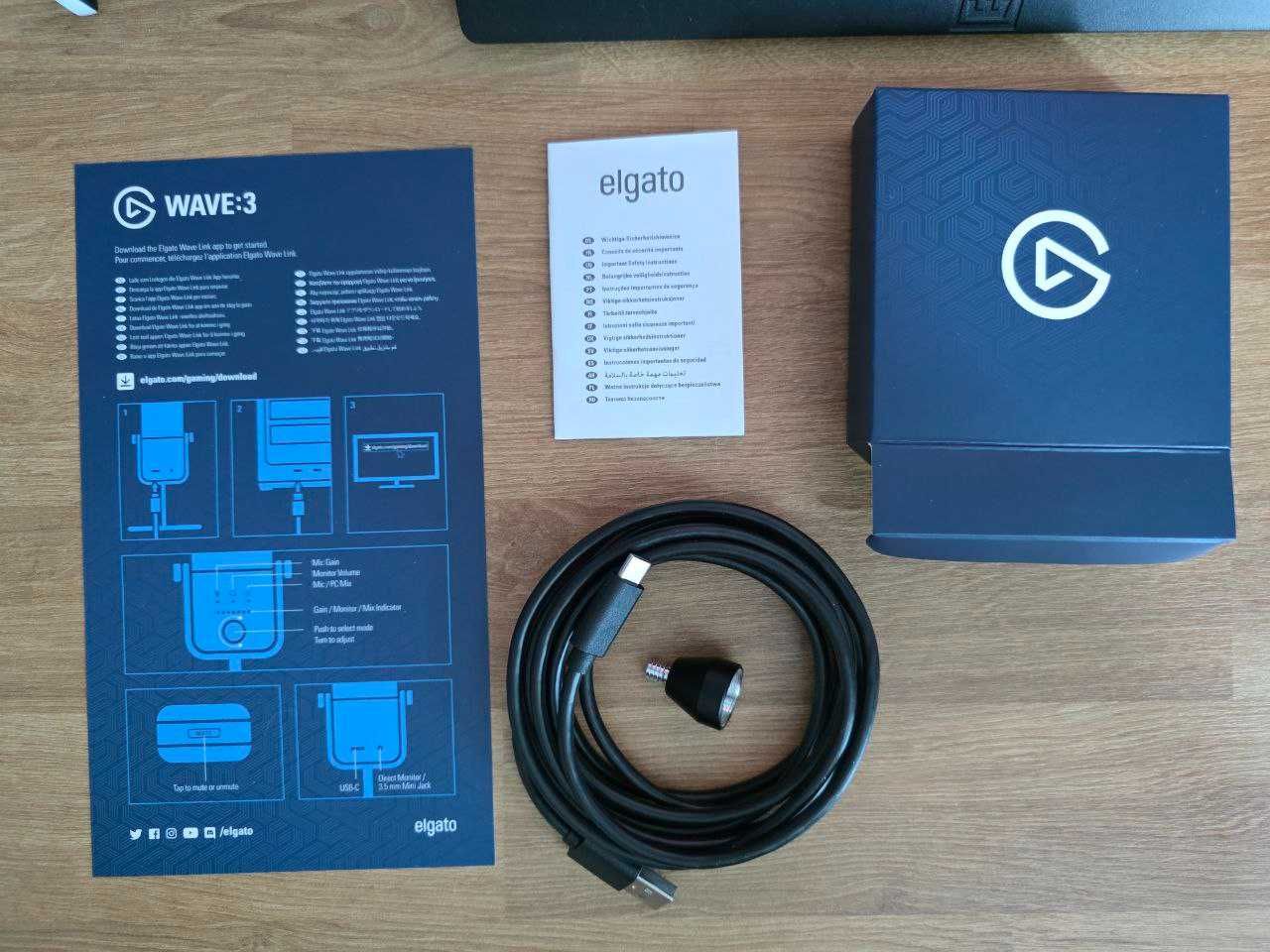 Стримерский микрофон Elgato Wave:3 Черный