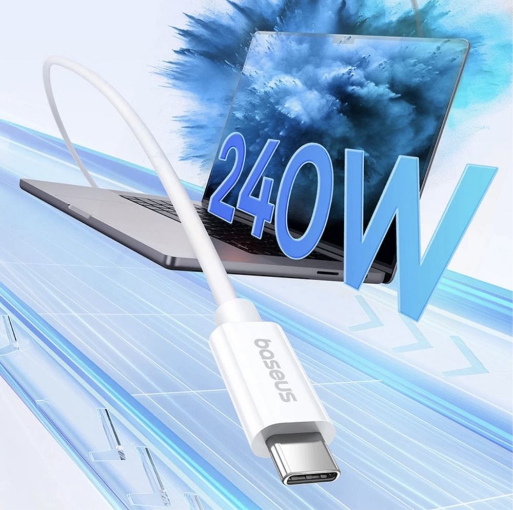 Кабель Baseus Superior Series 2 FC USB-C to USB-C 240W 1m