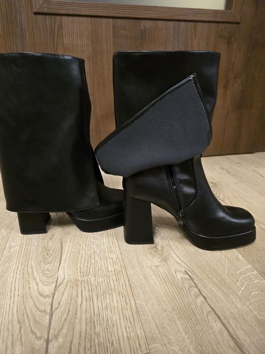 Черни боти с 9см. ток