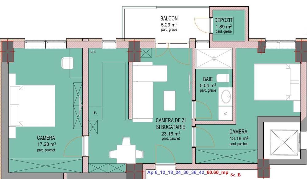 Apartament 3 camere Doamna Stanca