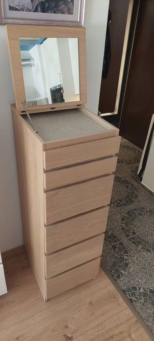 MALM , скрин с 6 чекмеджета, IKEA