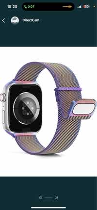 Curea Husa Style Compatibila Ceas Apple Watch cu Imbinare Magnetica