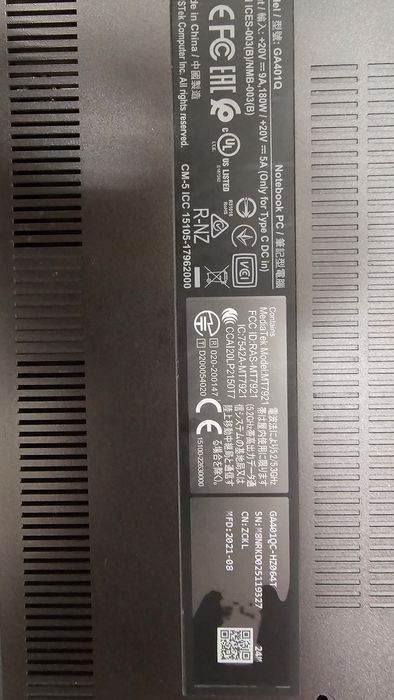 Laptop Gaming Asus Rog Zephyrus Amd Ryzen 9 5900HS Rtx 3500 4 GB DDR6