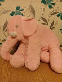 Плюшено Слонче - Детска розова възглавница - играчка за момиче