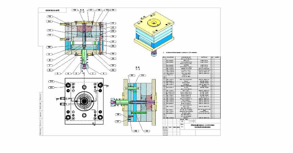 AutoCad, Solidworks щанци, шприц и пресформи, пневмоцилиндри