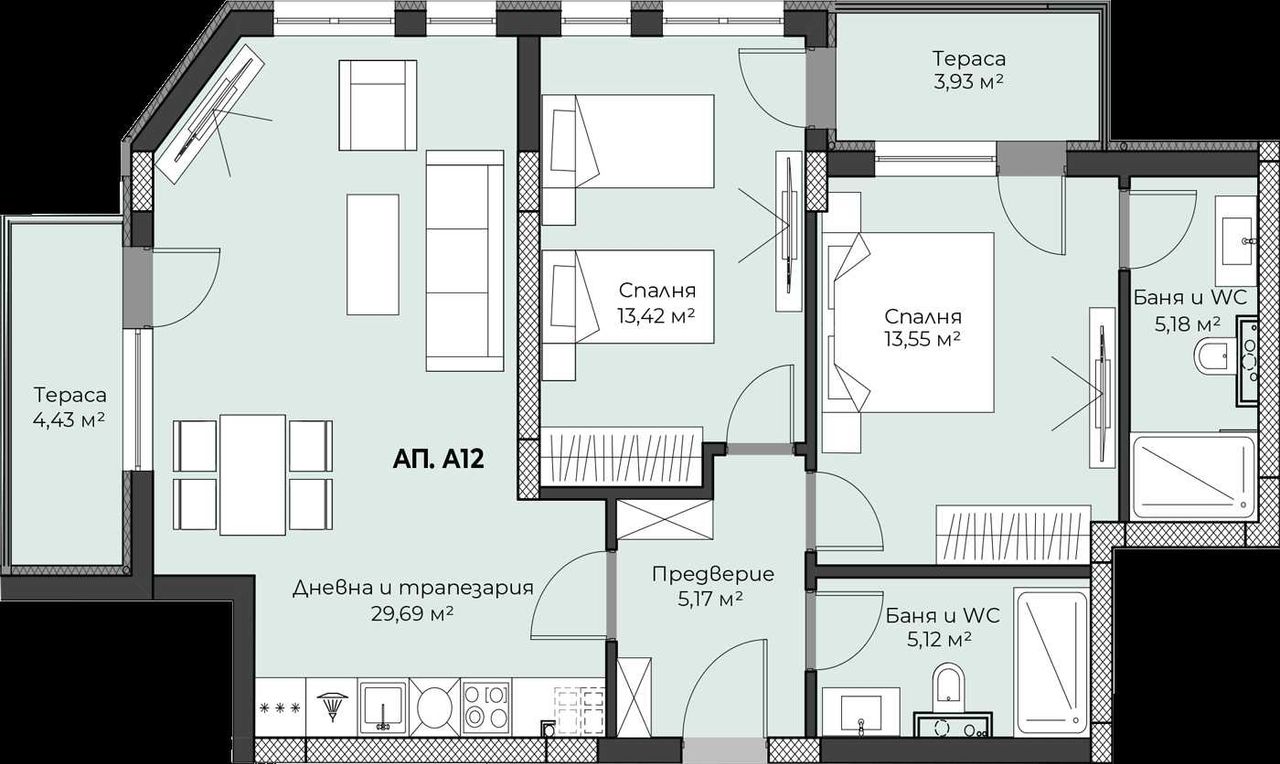 Продава се Тристаен апартамент в Пловдив, Христо Смирненски - 114 кв.м за 1255 €/кв.м - Снимка #1