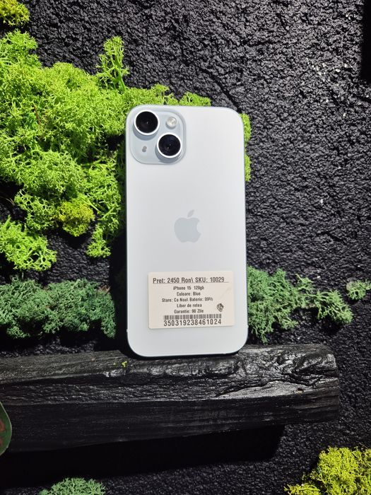 iPhone 15 128gb Blue Neverlocked Bat 85%-90% Fact+Garantie