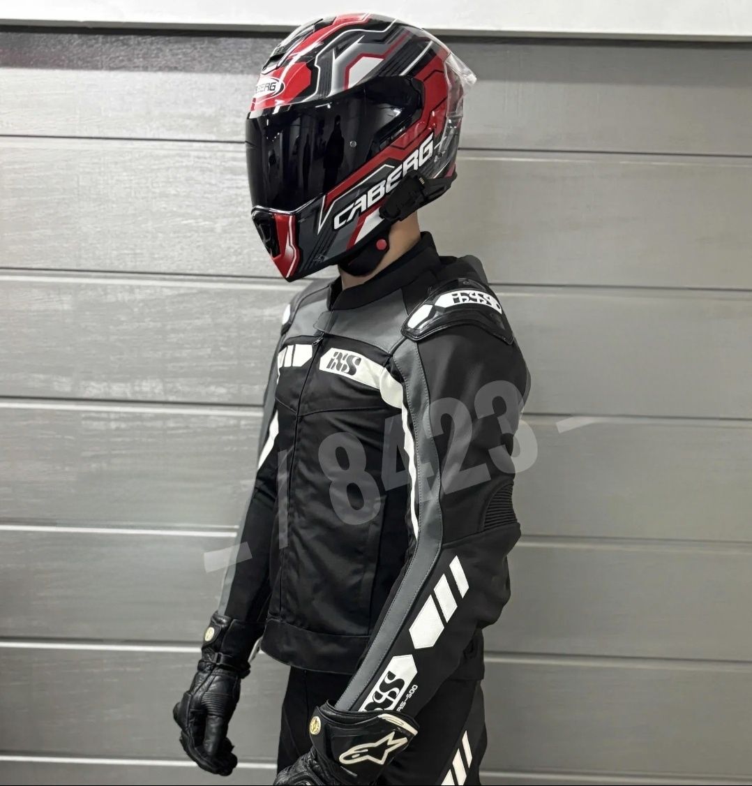 Geaca moto/ geaca motocicleta look sportiv material textil piele 52 54
