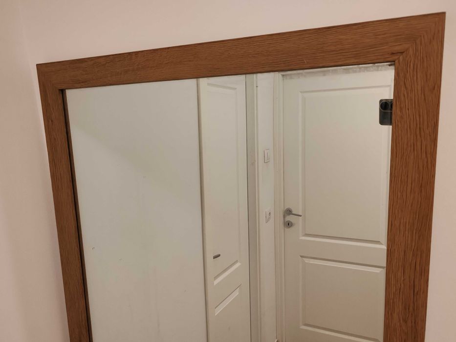 Oglinda hol cu rama stejar 180x70 cm, stare buna