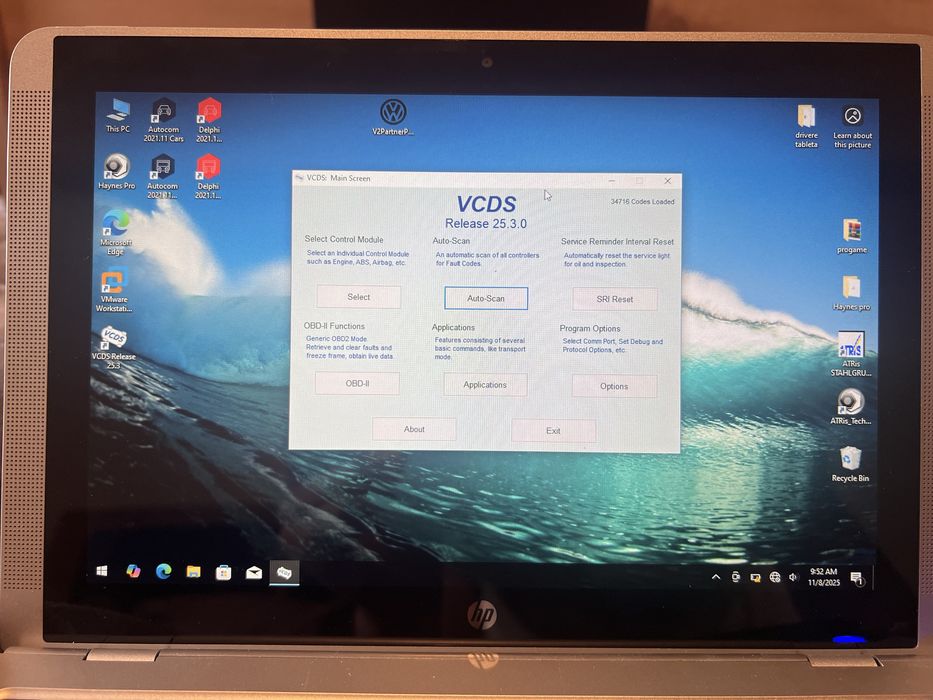 Kit tableta /Delphi 2021 / Autocom 2021 + VCDS 2025