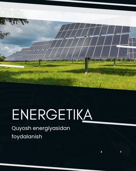 Quyosh panellari o'rnatish xizmati