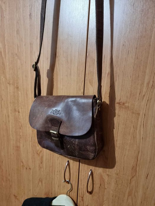 Geanta piele naturala - borseta barbati pe umar