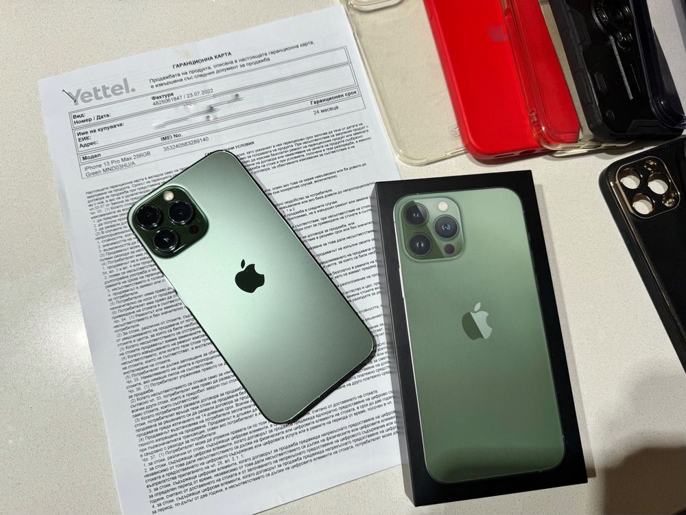 iPhone 13 Pro Max Green 256GB с остатъчна гаранция!