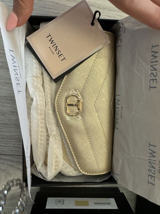 Twinset клъч/чанта златисто