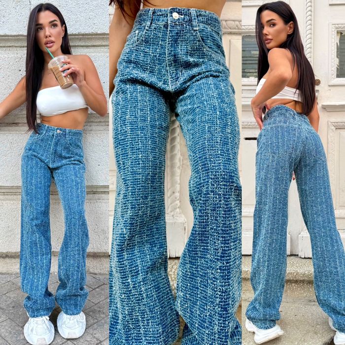 Дамски широки дънки